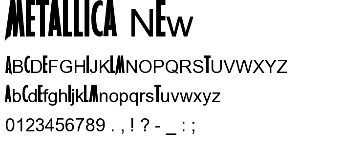 MetallicA NEW font